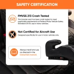 Backless Booster Seat with LATCH  |  Black “Snug Bug” by Owleys - View 4