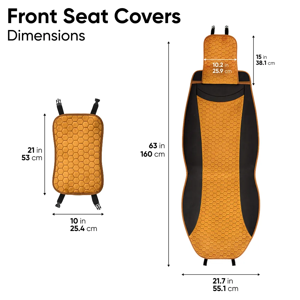 Full Set Car Seat Covers (3 Pcs)  |  Hexy “Tan” Edition by Owleys - View 4