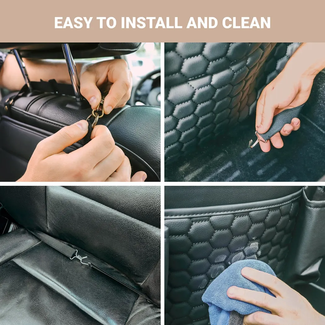 Car Back Of Seat Organizer  |  Black “Hexy” by Owleys product image 3 (product view)