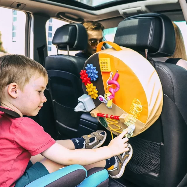 Car Fidget Board For Toddlers  |  “Wheelie” by Owleys product image 8 (product view)