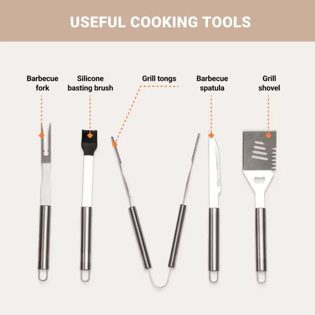 Portable BBQ Tool Set “Grillmate” Owleys product image 3 (product view)