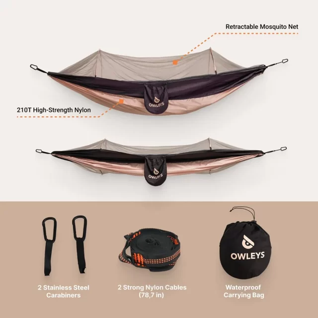 Portable Camping Hammock “Harmony” Owleys product image 3 (product view)