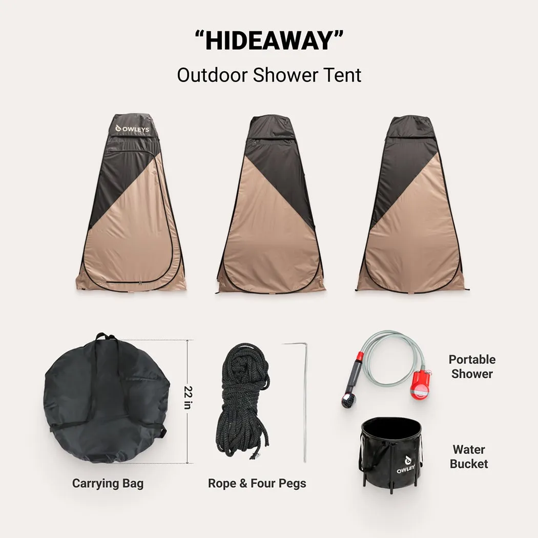 Portable Outdoor Shower Tent “Hideaway” Owleys - View 3