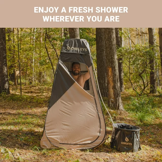 Image of Portable Outdoor Shower Tent “Hideaway” Owleys - view 5 (product view)