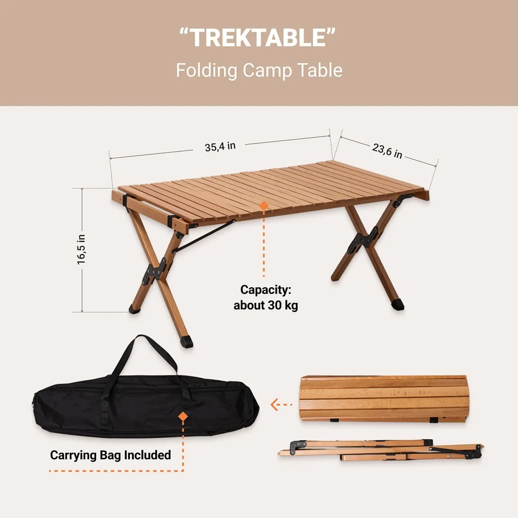 Portable Foldable Camp Table “Trektable” Owleys in detail - image 1 (product view)