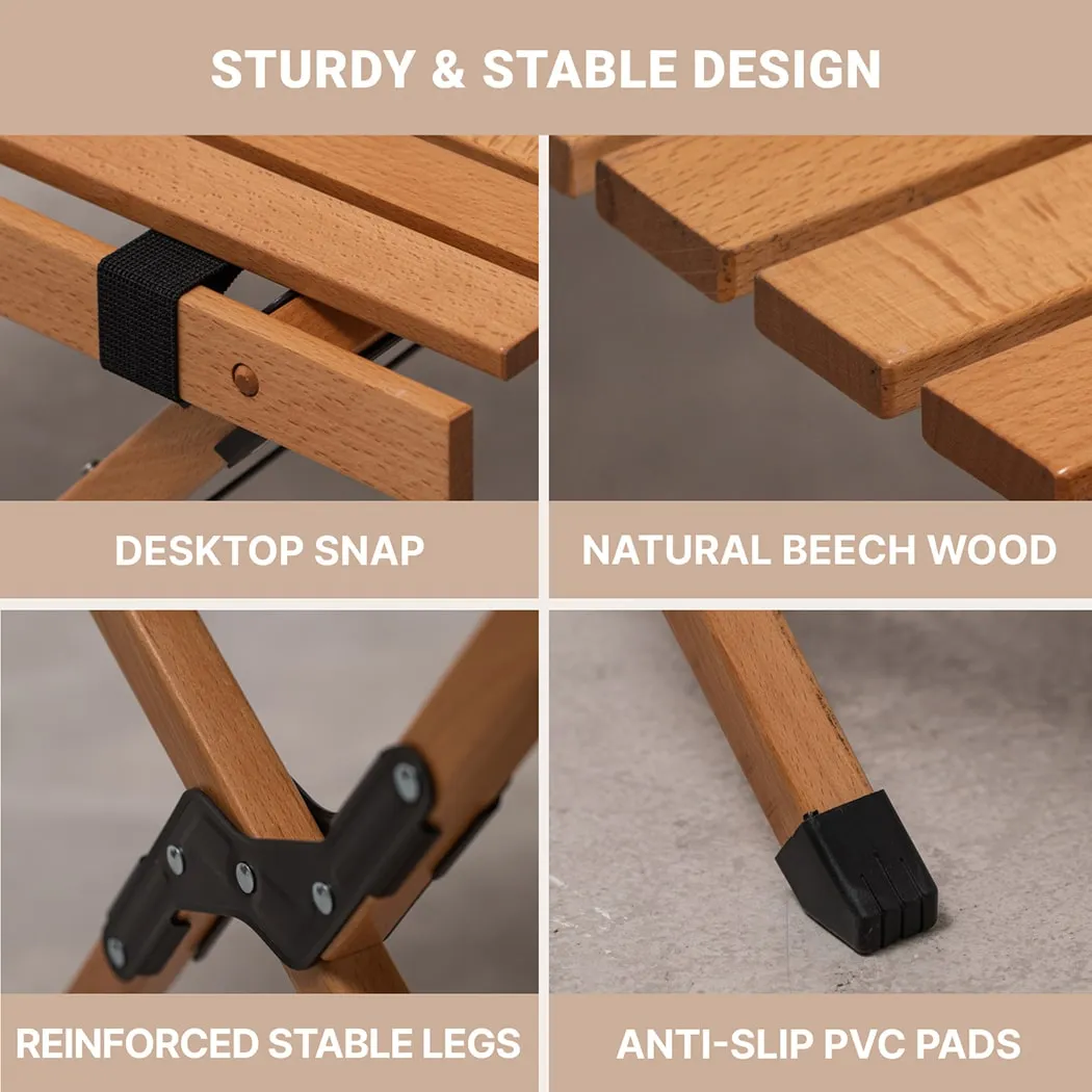 Close-up of Portable Foldable Camp Table “Trektable” Owleys - view 2 (product view)