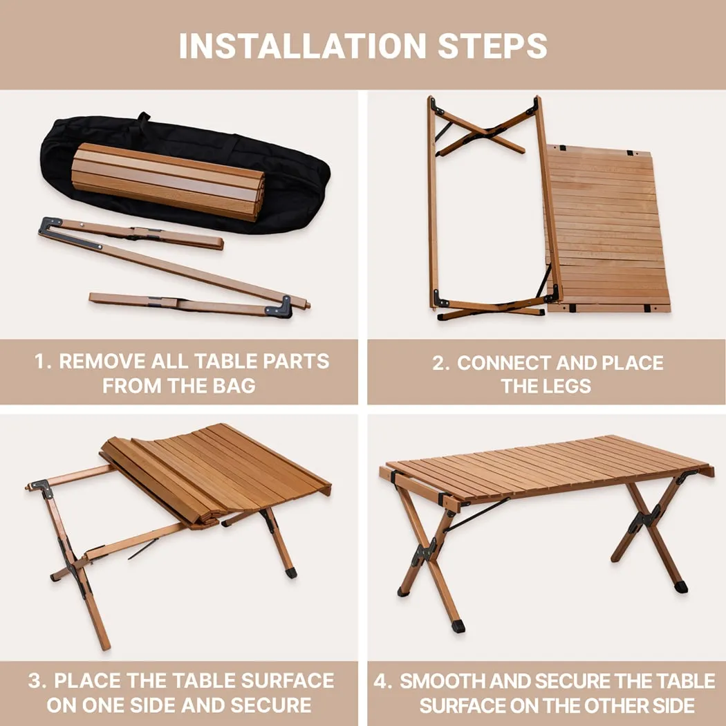 Portable Foldable Camp Table “Trektable” Owleys product image 3 (product view)