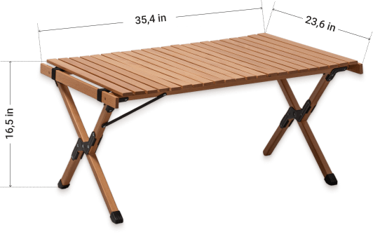 Trektable Camp Table Size