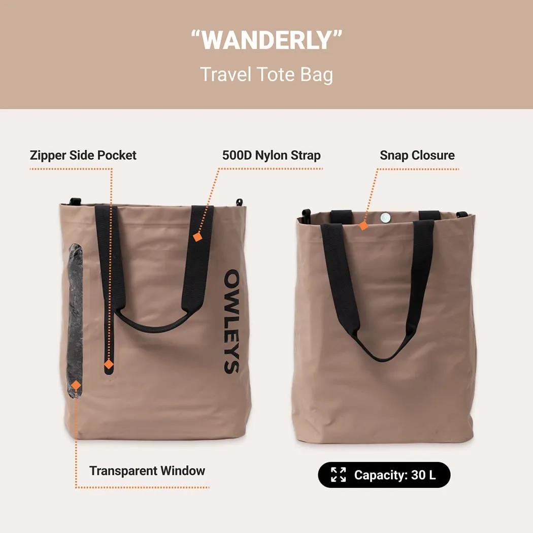 Waterproof Tote Bag, Dry Bag “Wanderly” Owleys - View 2