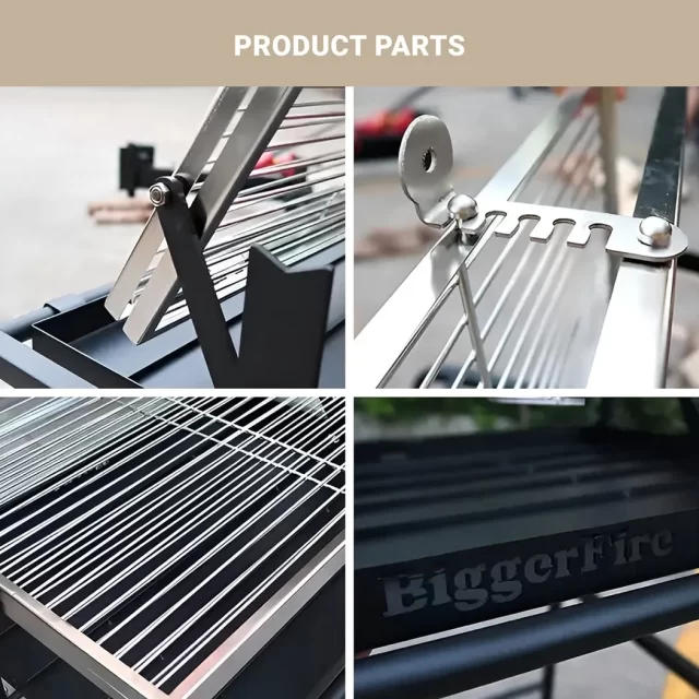 Close-up of Collapsible BBQ Grill Grate “Twirl” Owleys - view 2 (product view)