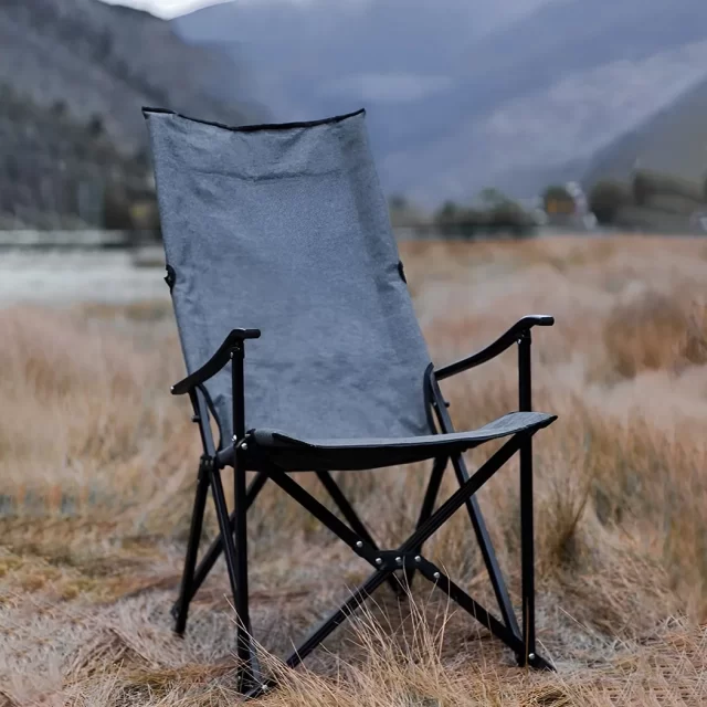 Close-up of Camping Foldable Chair “Graphite” Owleys - view 2 (product view)