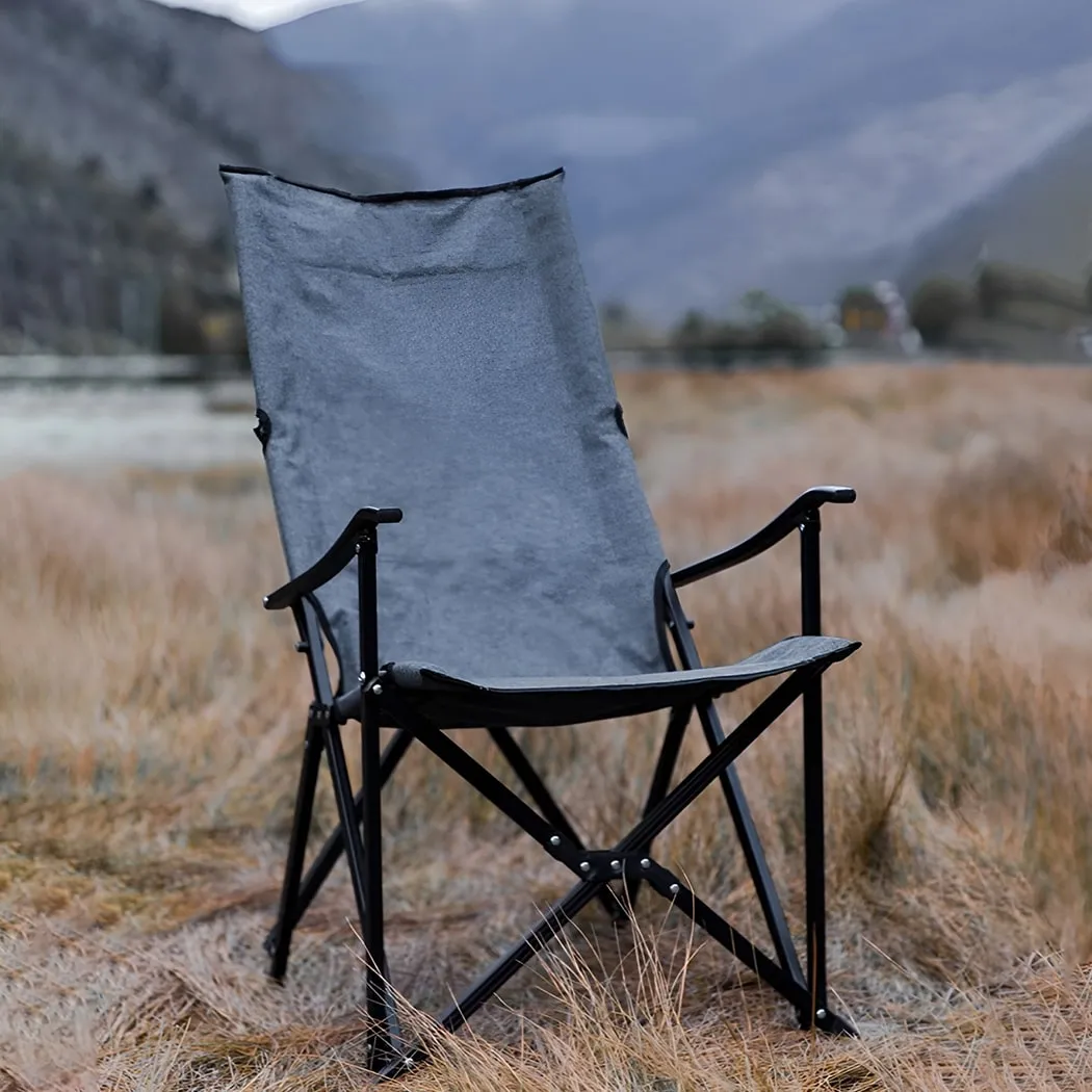 Close-up of Camping Foldable Chair “Graphite” Owleys - view 2 (product view)