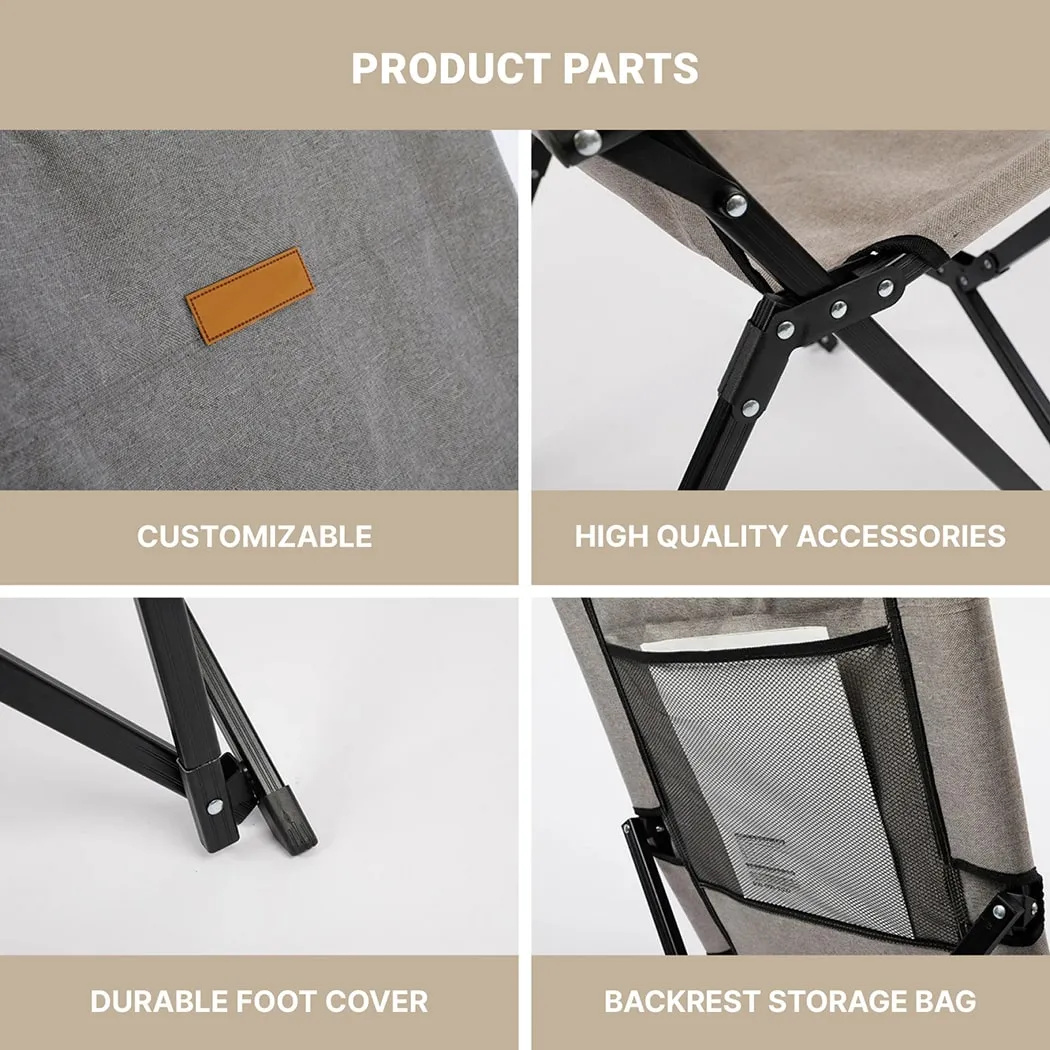 Camping Foldable Chair “Graphite” Owleys product image 3 (product view)