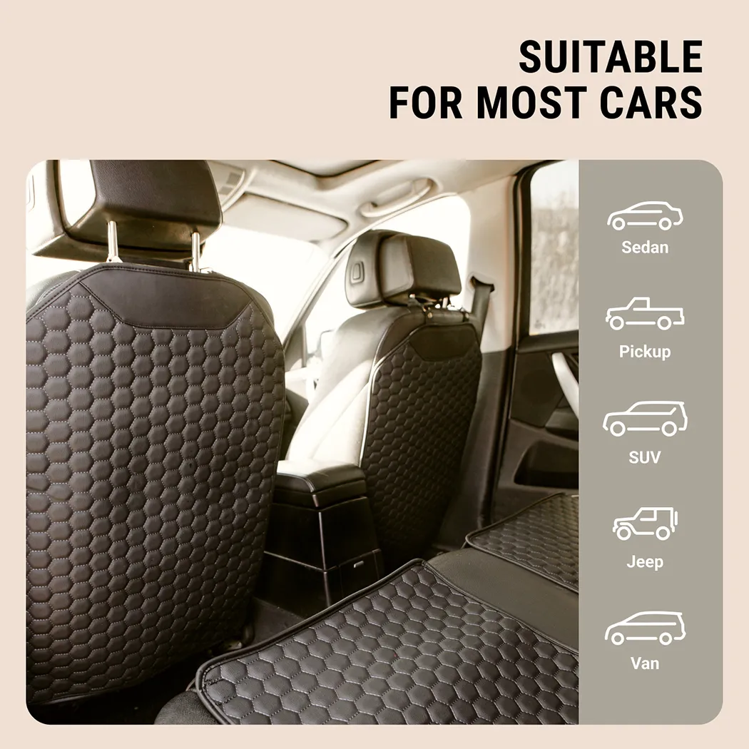 Back of Seat Protector  |  “Black Hexy” by Owleys product image 3 (product view)