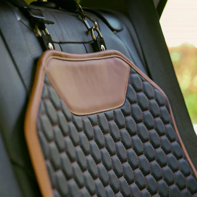 Close-up of Vehicle Car Seat Covers  |  “Hexy” by Owleys - view 7 (product view)