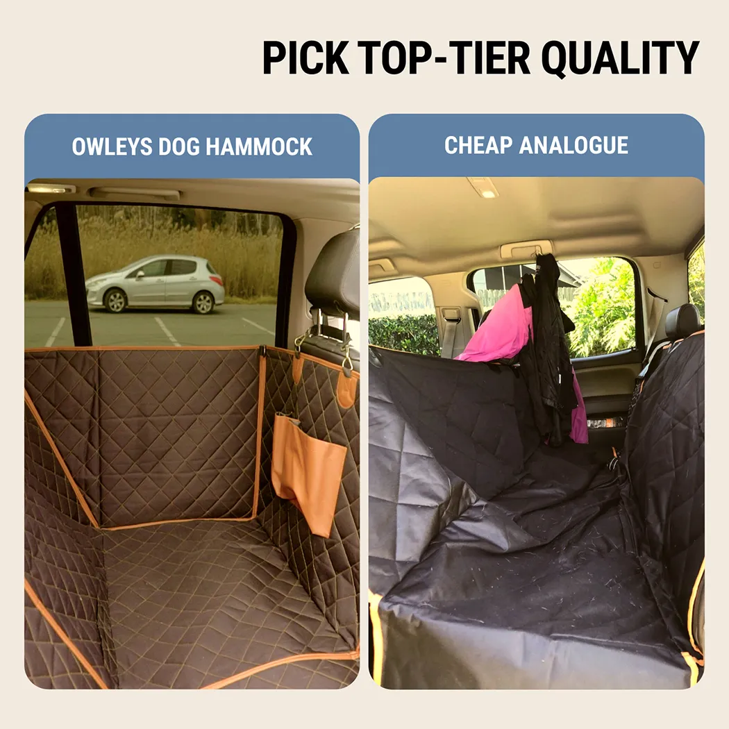 Image of Back Seat Dog Seat Cover  |  “Travel Buddy” by Owleys - view 5 (product view)