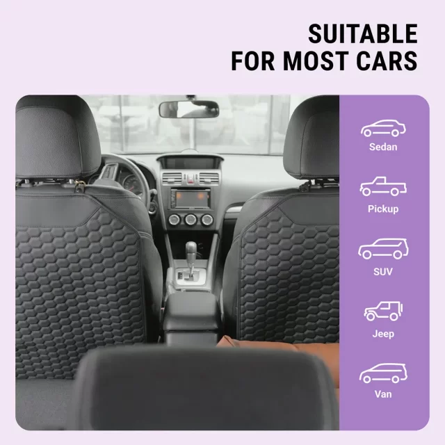 Back Seat Covers  |  “Black Hexy” by Owleys product image 3 (product view)