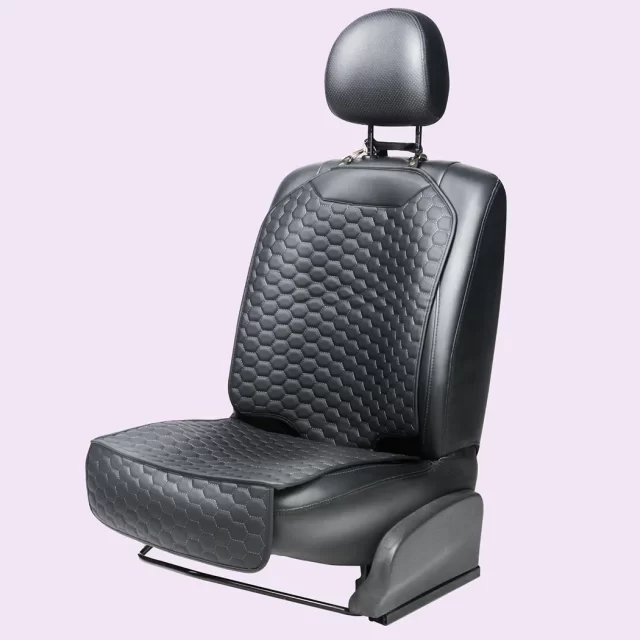 Auto Car Seat Covers  |  “Black Hexy” by Owleys