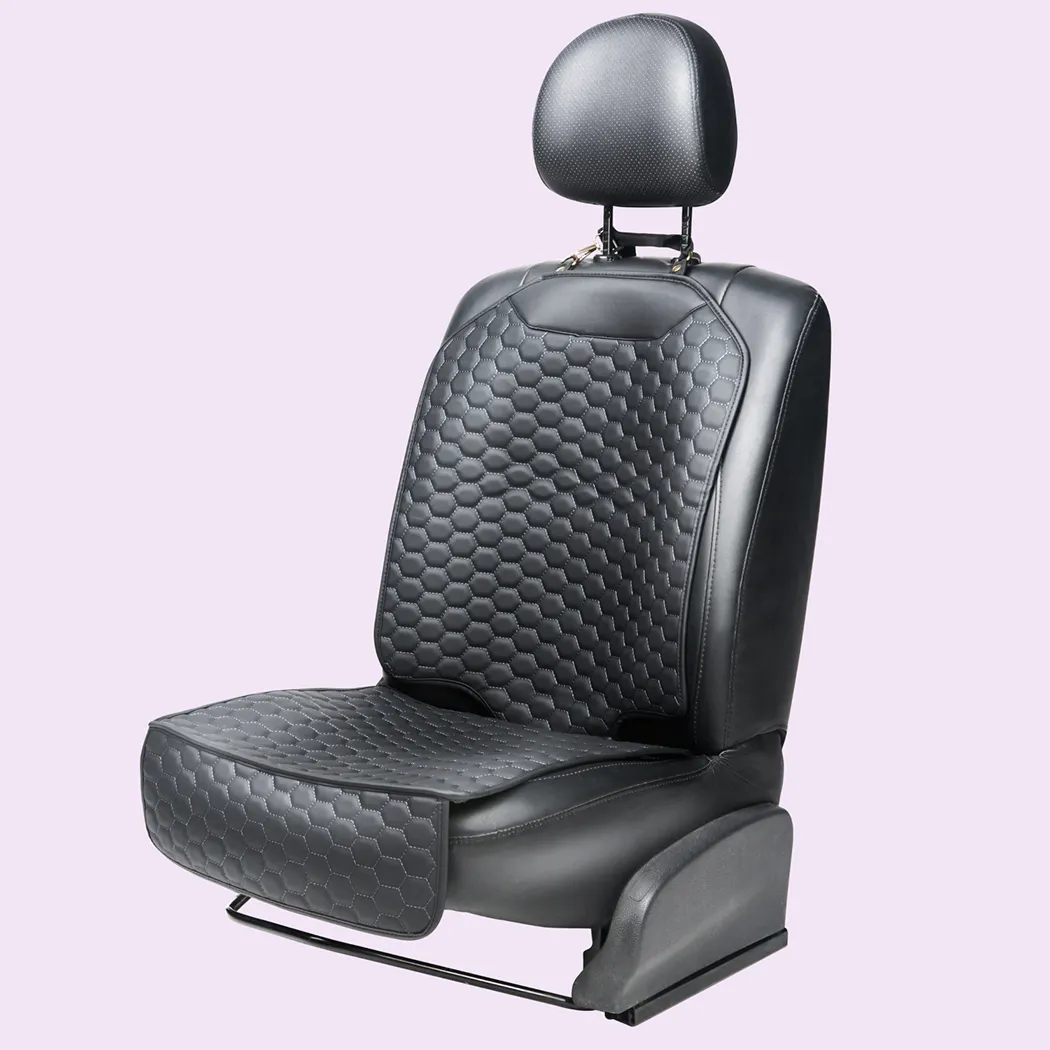 Image of Auto Car Seat Covers  |  “Black Hexy” by Owleys - view 0 (product view)