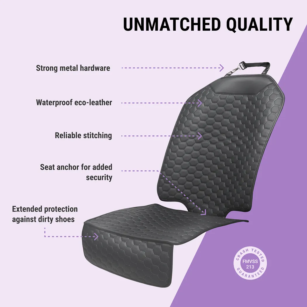 Auto Car Seat Covers  |  “Black Hexy” by Owleys in detail - image 1 (product view)