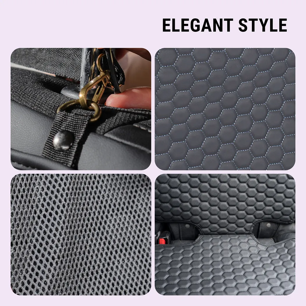 Detailed look at Auto Car Seat Covers  |  “Black Hexy” by Owleys - image 4 (product view)