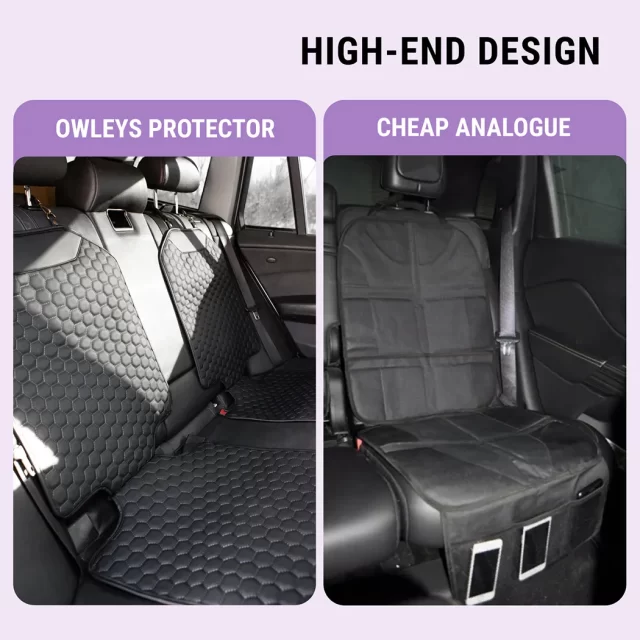 Image of Auto Car Seat Covers  |  “Black Hexy” by Owleys - view 5 (product view)