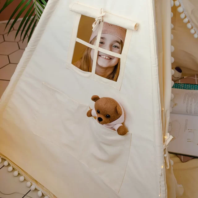 Detailed look at Kids Teepee Tent  |  “Sahara” by Owleys - image 9 (product view)