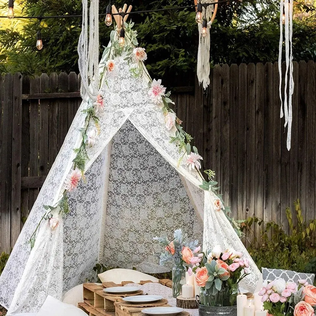 Image of Lace Teepee Tent For Parties “Tender” Owleys - view 0 (product view)