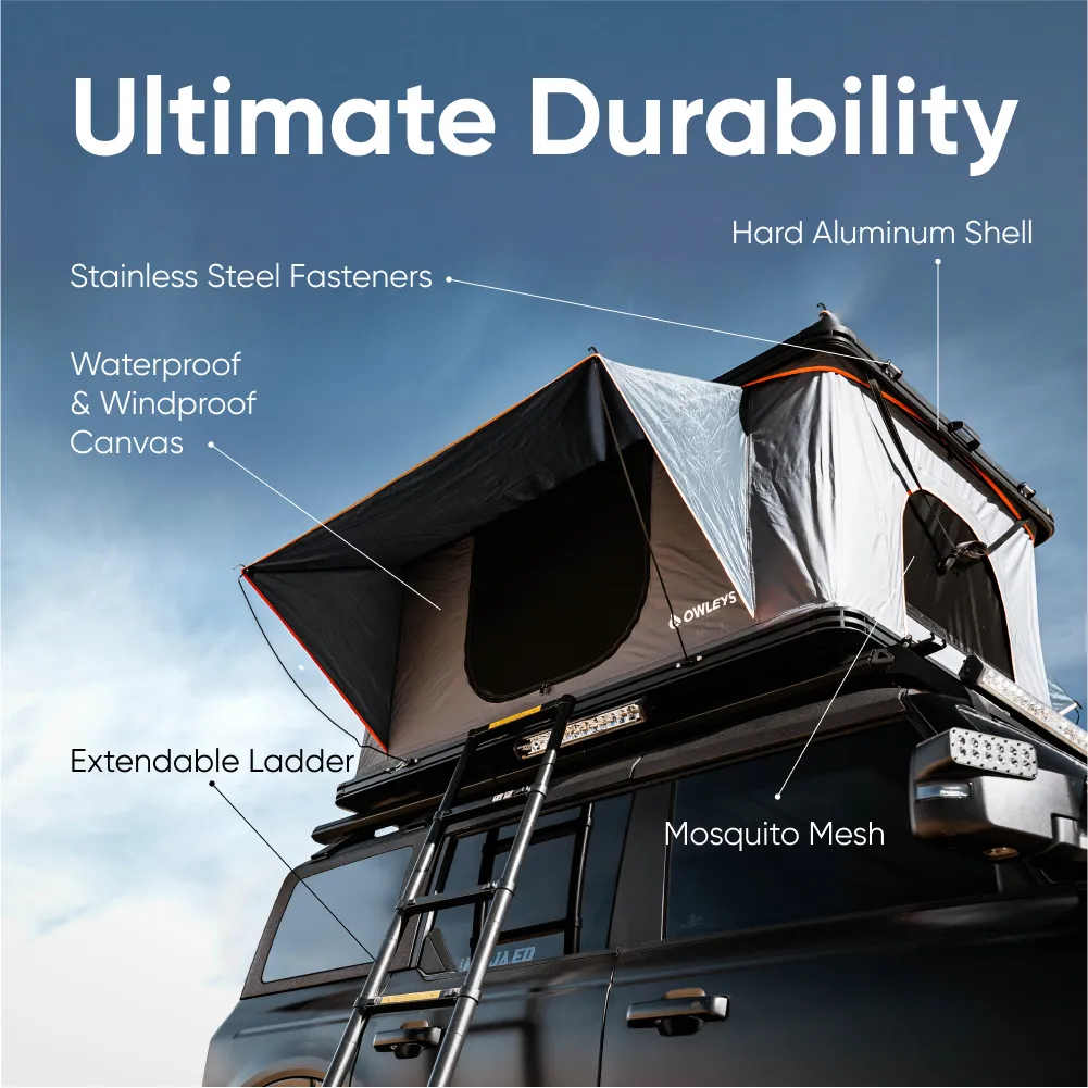 Hard Aluminum Shell Car Roof Top Tent “Skycamp”  |  Limited Discount - View 2