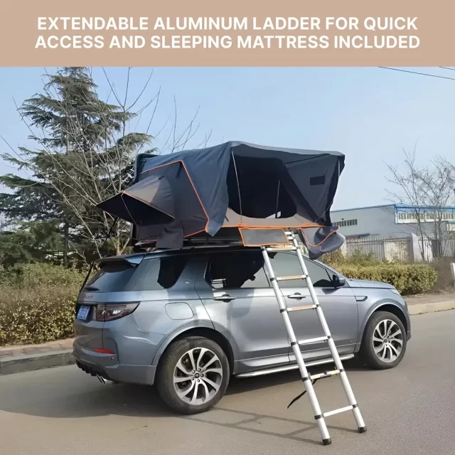 Close-up of Car Roof Top Mounted Tent  |  “Voyager” by Owleys - view 7 (product view)