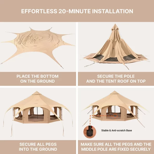 Outdoor Camping Yurt Tent  |  “Domehead” by Owleys in detail - image 11 (product view)