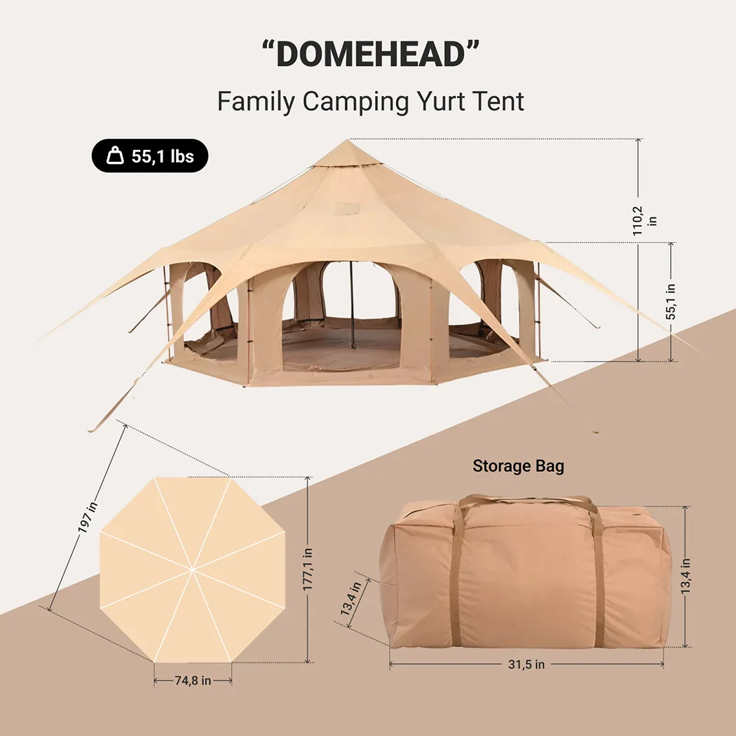 Outdoor Camping Yurt Tent  |  “Domehead” by Owleys in detail - image 1 (product view)