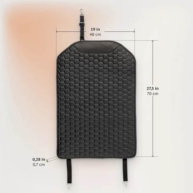 Back of Seat Cover   |  “Black Hexy” by Owleys in detail - image 6 (product view)