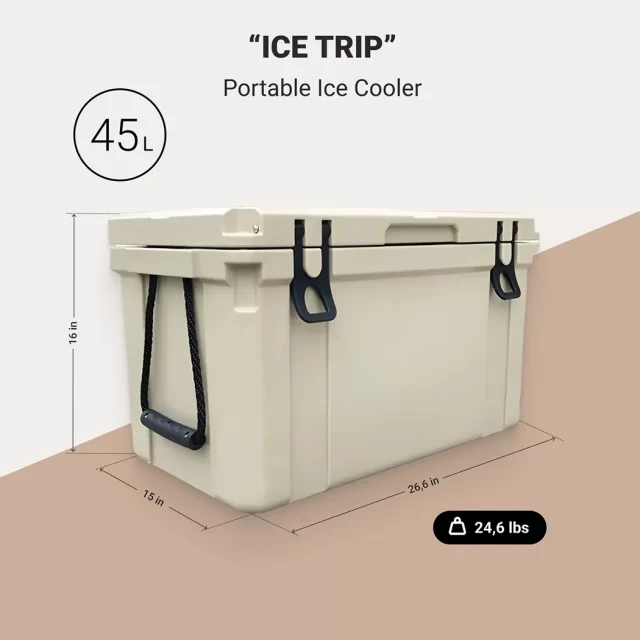 Ice Chest, Camping Ice Cooler  |  “Ice Trip” by Owleys in detail - image 1 (product view)