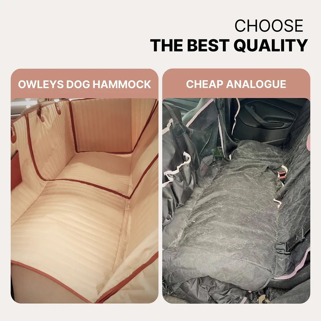 Waterproof Dog Car Hammock  |  Beige “Travel Buddy Mk. II” by Owleys - View 6