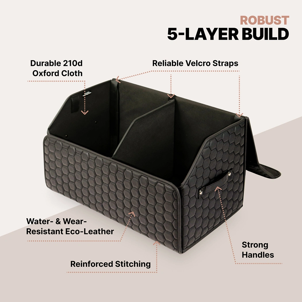 Car Trunk Organizer  |  21.6 in  – Black “Hexy” by Owleys in detail - image 1 (product view)