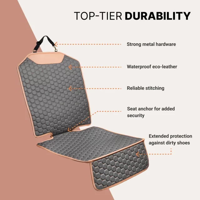 Car Seat Protector Mat  |  “Hexy” by Owleys in detail - image 1 (product view)