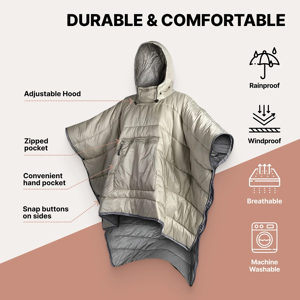 Outdoor Poncho  |  “Wander” by Owleys - View 2