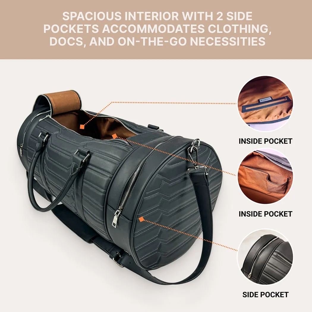 Detailed look at Travel Duffle Bag  |  “Onyx” by Owleys - image 4 (product view)