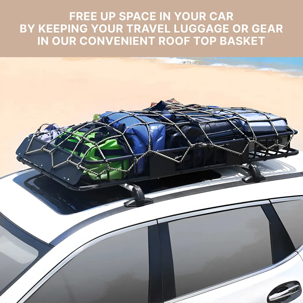 Car Roof Rack Basket with Crossbars  |  “Topper” by Owleys - View 6