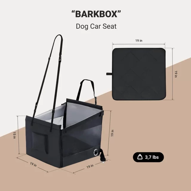 Dog Car Seat For Medium & Small Dogs  |  “Barkbox” by Owleys in detail - image 1 (product view)