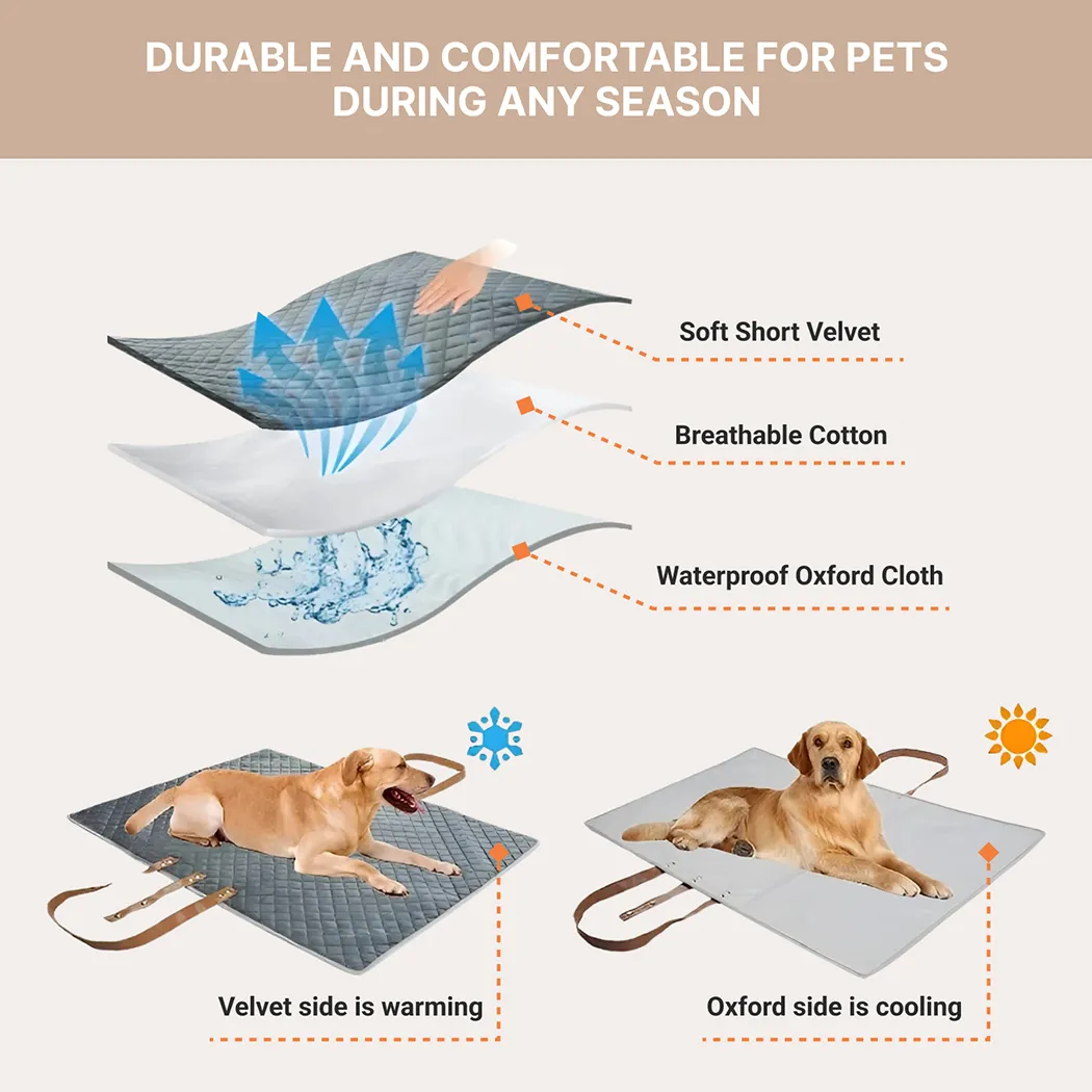 Close-up of Portable Dog Mat  |  “Pawsome” by Owleys - view 2 (product view)