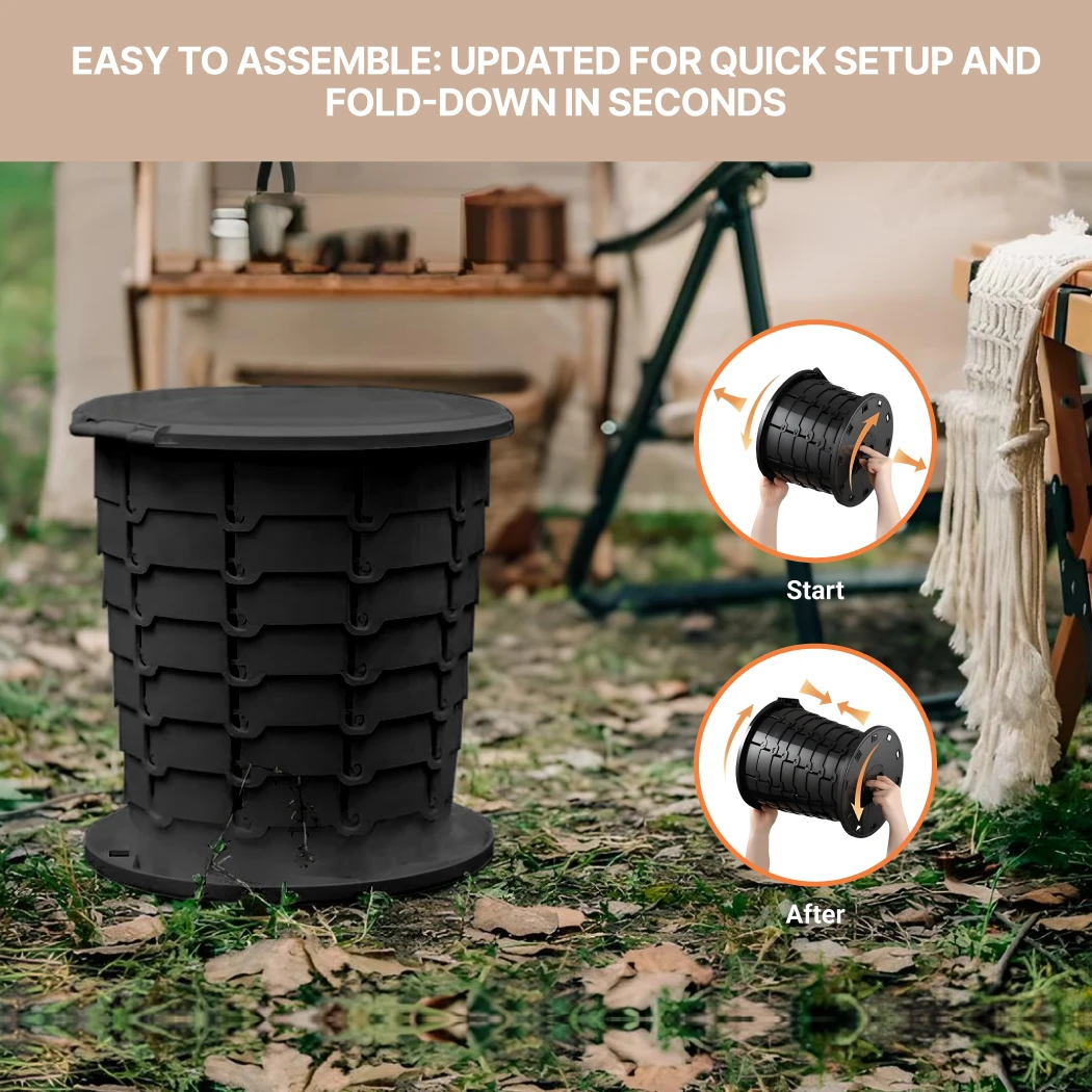 Portable Camping Toilet with Lid for Adults – Travel Potty for Camping, Hiking, Road Trip – Sturdy, Easy, and Multi-Functional Solution product image 3 (product view)