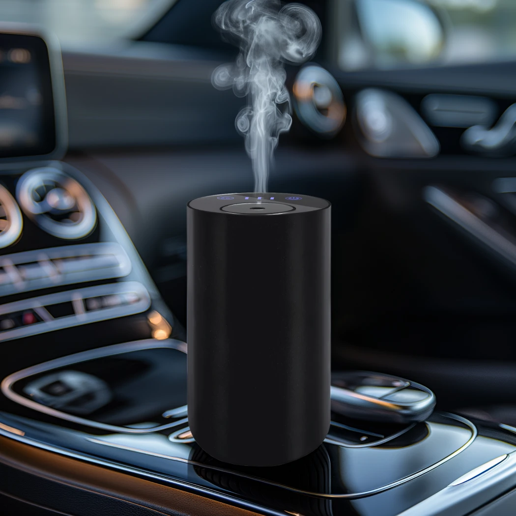 Image of Waterless Car Diffuser for Essential Oils – Cordless Battery Operated Aromatherapy Diffuser – No Leakage - view 5 (product view)