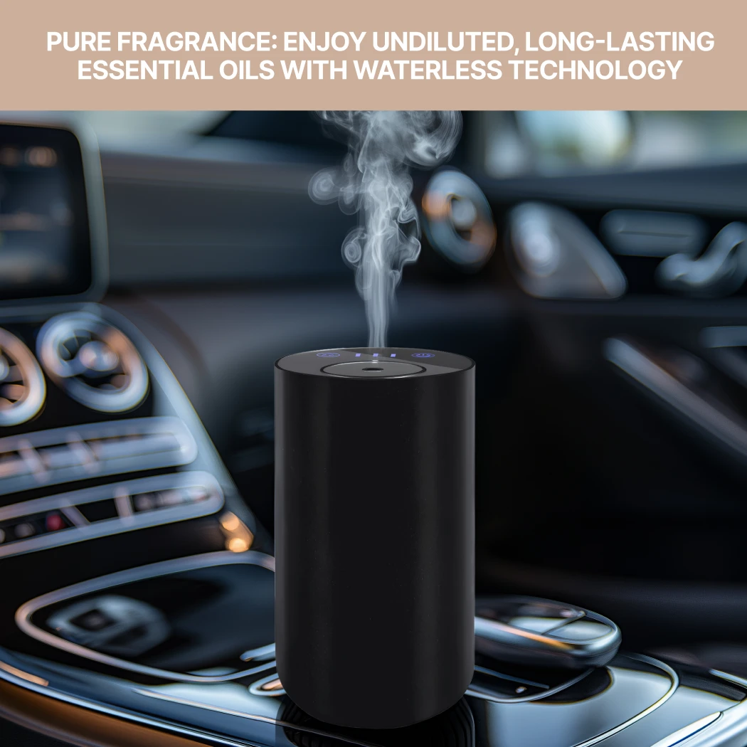 Close-up of Waterless Car Diffuser for Essential Oils – Cordless Battery Operated Aromatherapy Diffuser – No Leakage - view 2 (product view)