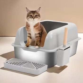 Stainless Steel Cat Litter Box  |  Perfect for Big Cats