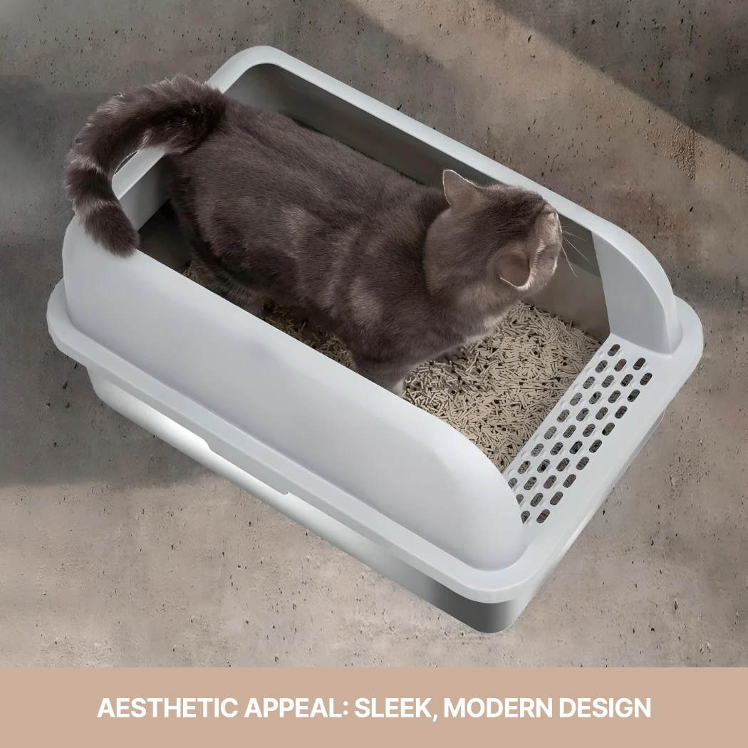 Stainless Steel Cat Litter Box  |  Perfect for Big Cats product image 3 (product view)