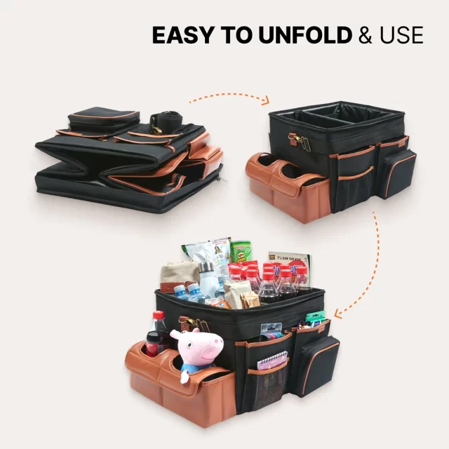 Detailed look at Back Seat Car Organizer  |  “Magic Box” by Owleys - image 4 (product view)