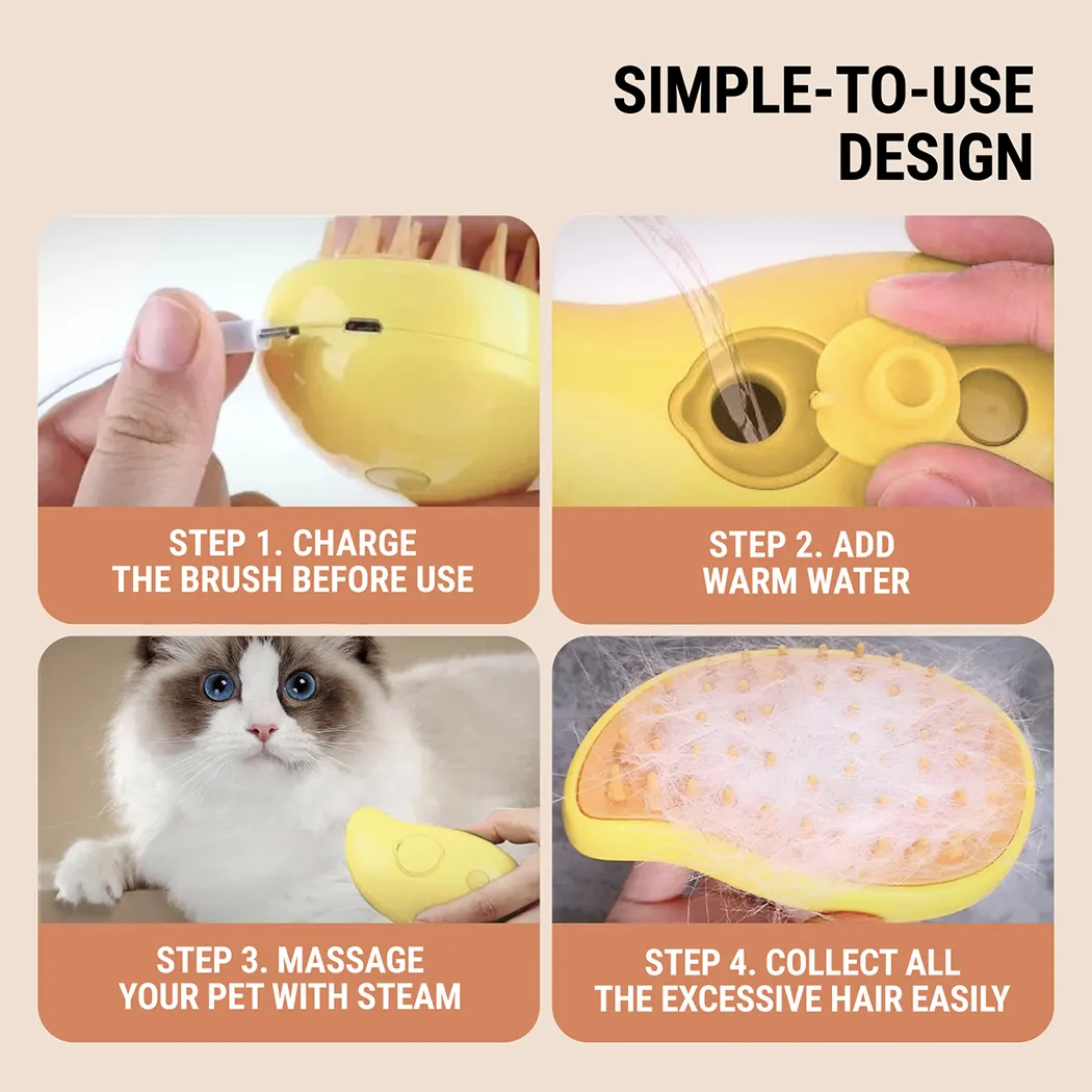 Detailed look at Cat Grooming Brush  |  “Vapor” by Owleys - image 4 (product view)