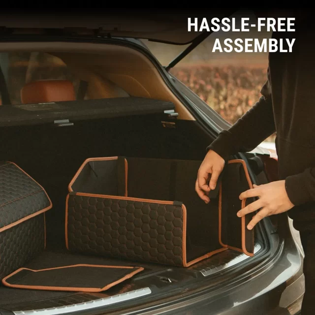 Car Trunk Organizer with Lid  |  “Hexy” by Owleys product image 3 (product view)